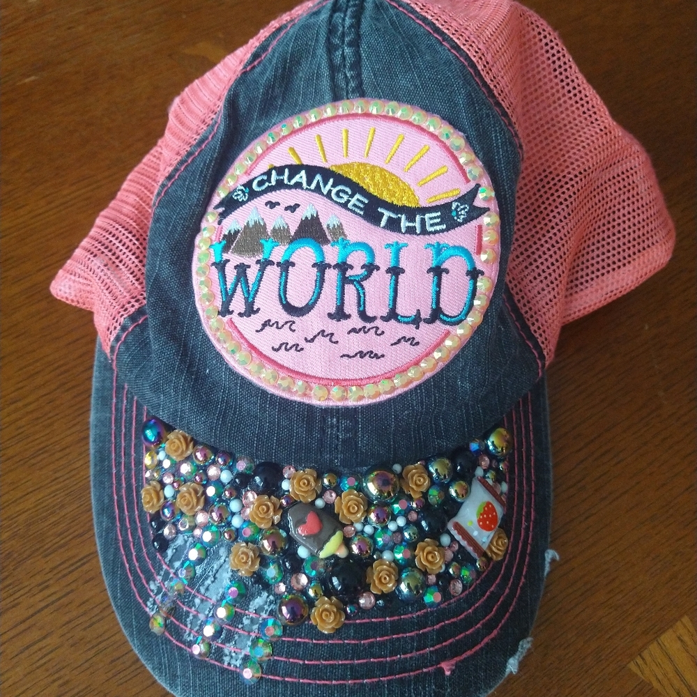 Pink Velcro adjustable cap